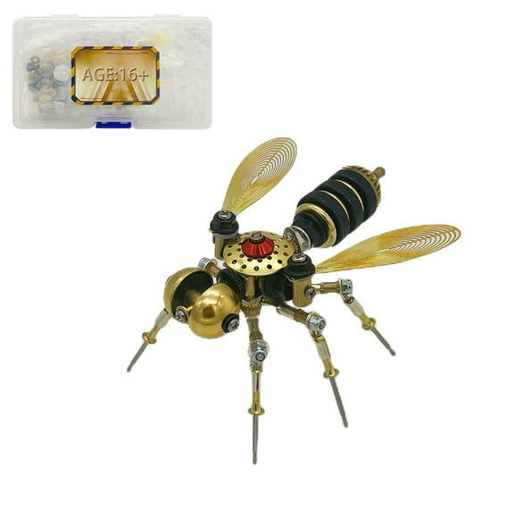 90PCS Steampunk Bee Metal Model Kit – 3D Mechanical Insect Puzzle for Adults, DIY Home Decor & Collectible Craft
