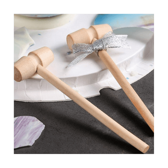 90PCs Mini Wooden Hammer for Lobster Crab and Other Shellfish,Solid Wood Mini Mallet Knocking Planet Cake Wooden Hammer