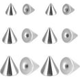 thumbnail image 1 of 90Pcs 3 Sizes Screw Earring Backs DIY for Studs 3/4/5mm Stainless Steel Cone Earring Backs Replacements Metal Silver (Hole: 20/21 Gauge) DIY for Thread Post, 1 of 6