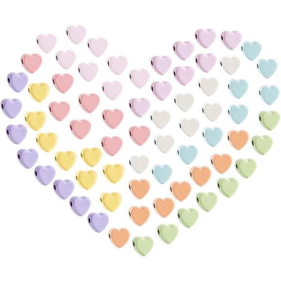 90Pcs 9 Colors Zinc Alloy Beads DIY Love Super Bead Spacer Mixed Color 4.5x4.5x2.5mm Hole: 1mm 10pcs/color
