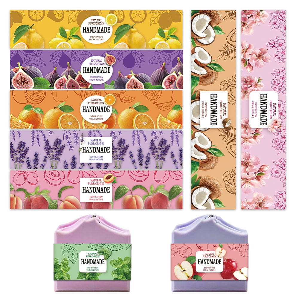 90Pcs 9 Styles Soap Paper Tag Paper Soap Wrappers Rectangle for Soap ...