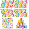 thumbnail image 1 of Easter Party Supplies, 90Pcs Easter Party Favors, 50 Easter Egg Stickers & 40 Easter Slap Bracelets, Spring Easter Stuffers & Easter Classroom Gifts for Kids Egg Hunt, 1 of 7