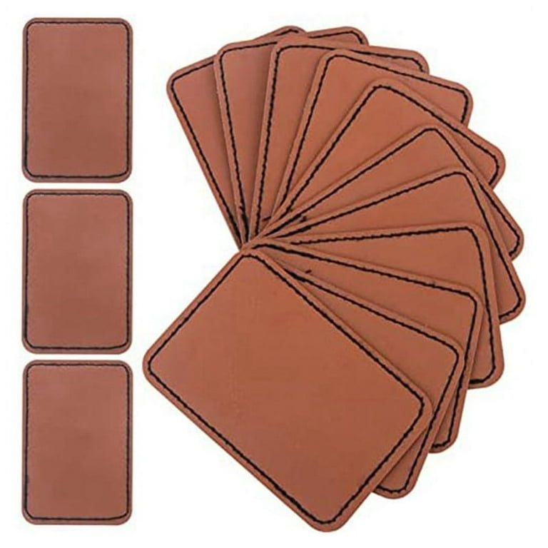 90Pcs Laser Engraving Blanks, Blank Leather Patch for Hat, Wear