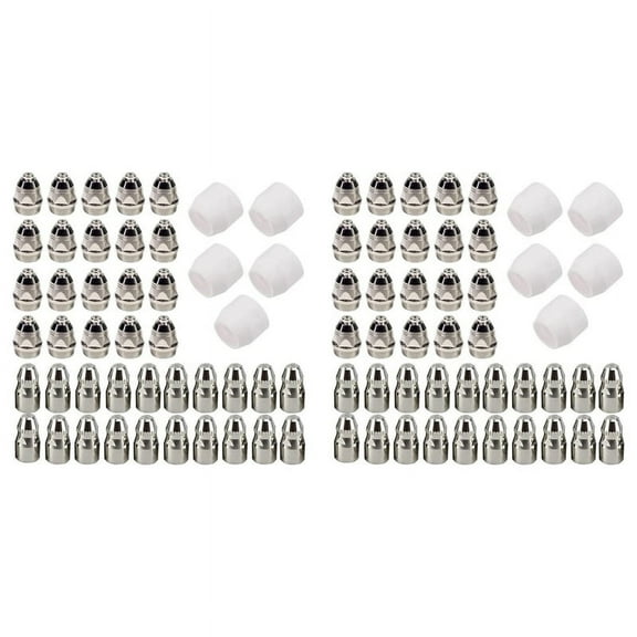 90Pcs P80 Plasma Electrode Tip Nozzle Plasma Cutting Electrode Nozzle Plasma Consumable Fit P-80 Plasma Torch