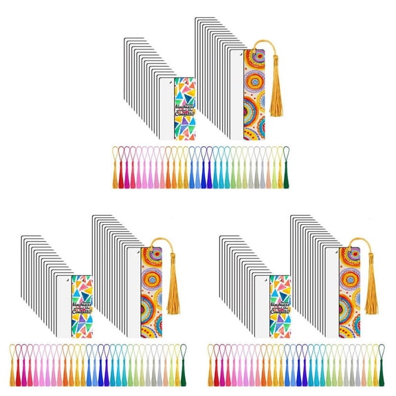 90Pcs Sublimation Bookmarks, Sublimation DIY Bookmark Craft Projects Sublimation Double Sublimation