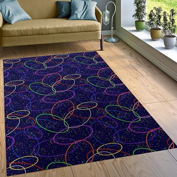 90S Arcade Area Rugs for Living Room, Retro Arcade Gamer Non-Slip Stain ...
