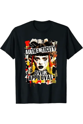 90S Grunge Punk Collage Riot Grrrl T-Shirt , Vintage T-Shirt
