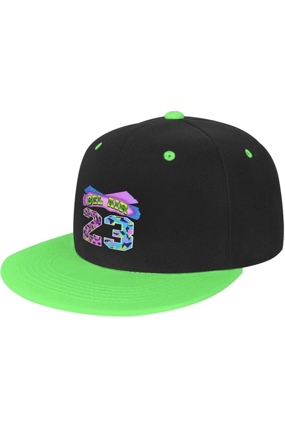90S Hip Hop Baseball Cap For Men Women,Unisex Adjustable Snapback Hat With Bel Air Print Hat Unisex