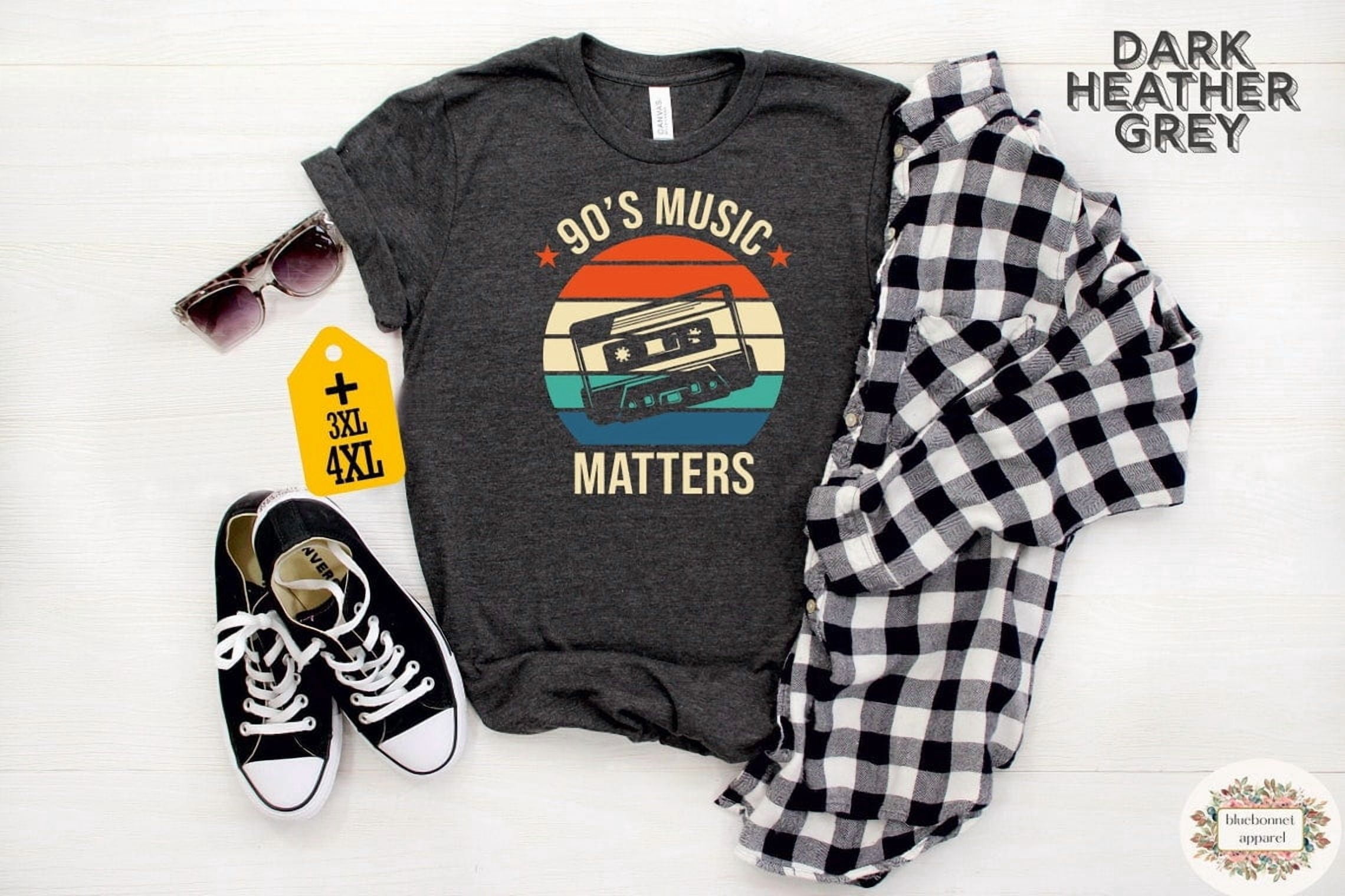 90S Music Matters Retro Vintage T-Shirt - Walmart.com