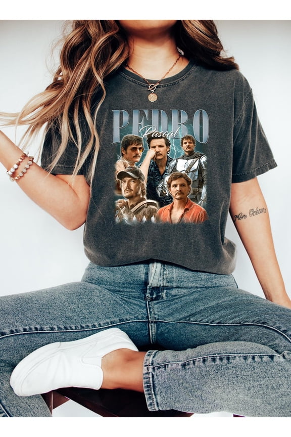 90S Retro Pedro Pascal T-Shirt, Retro Pedro Pascal Sweater, Pedro Pascal Fans, Pedro Pascal Tribute Celebrity Graphic Tee