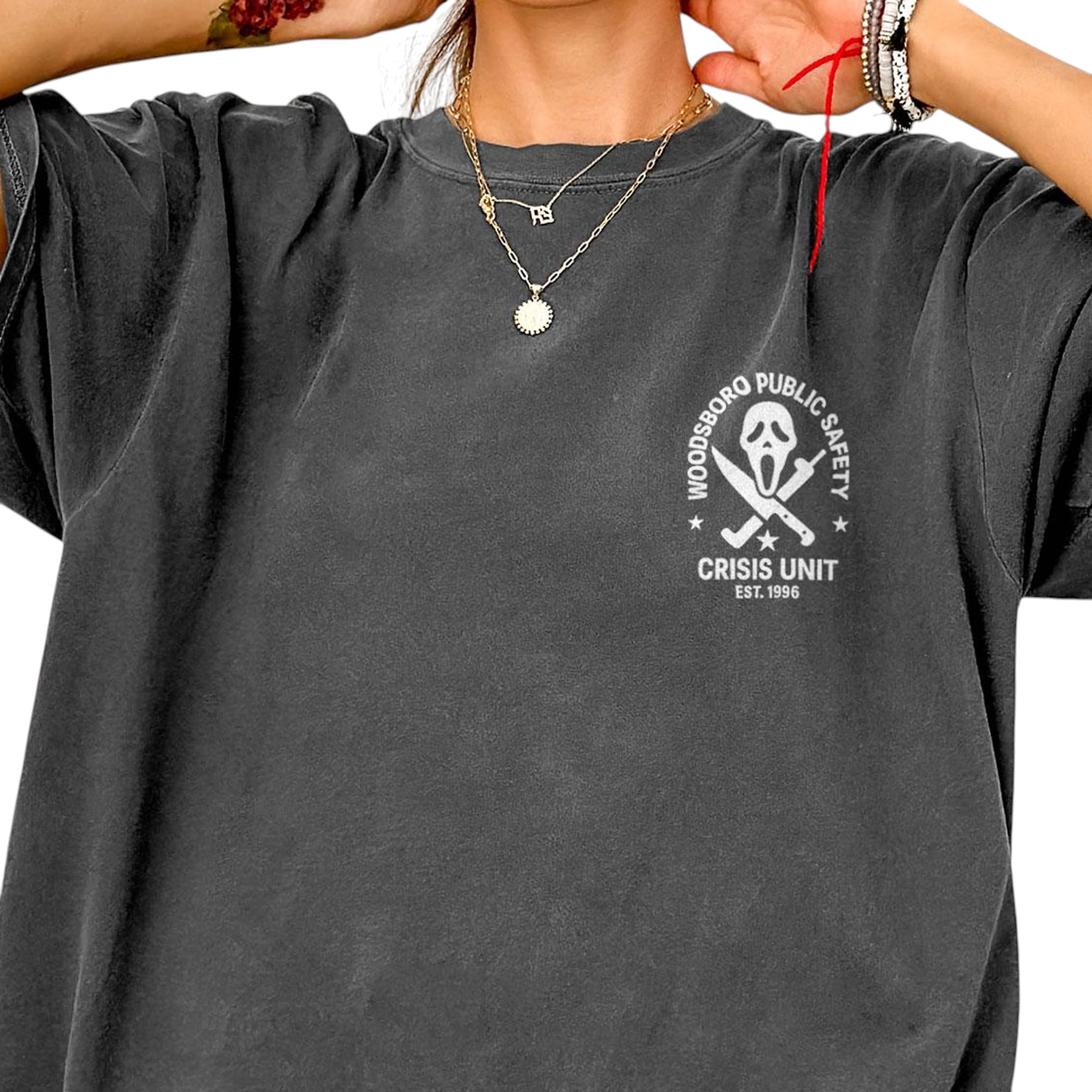 90S Slasher T-Shirt, Cult Horror Film Tee, Woodsboro Inspired Shirt ...