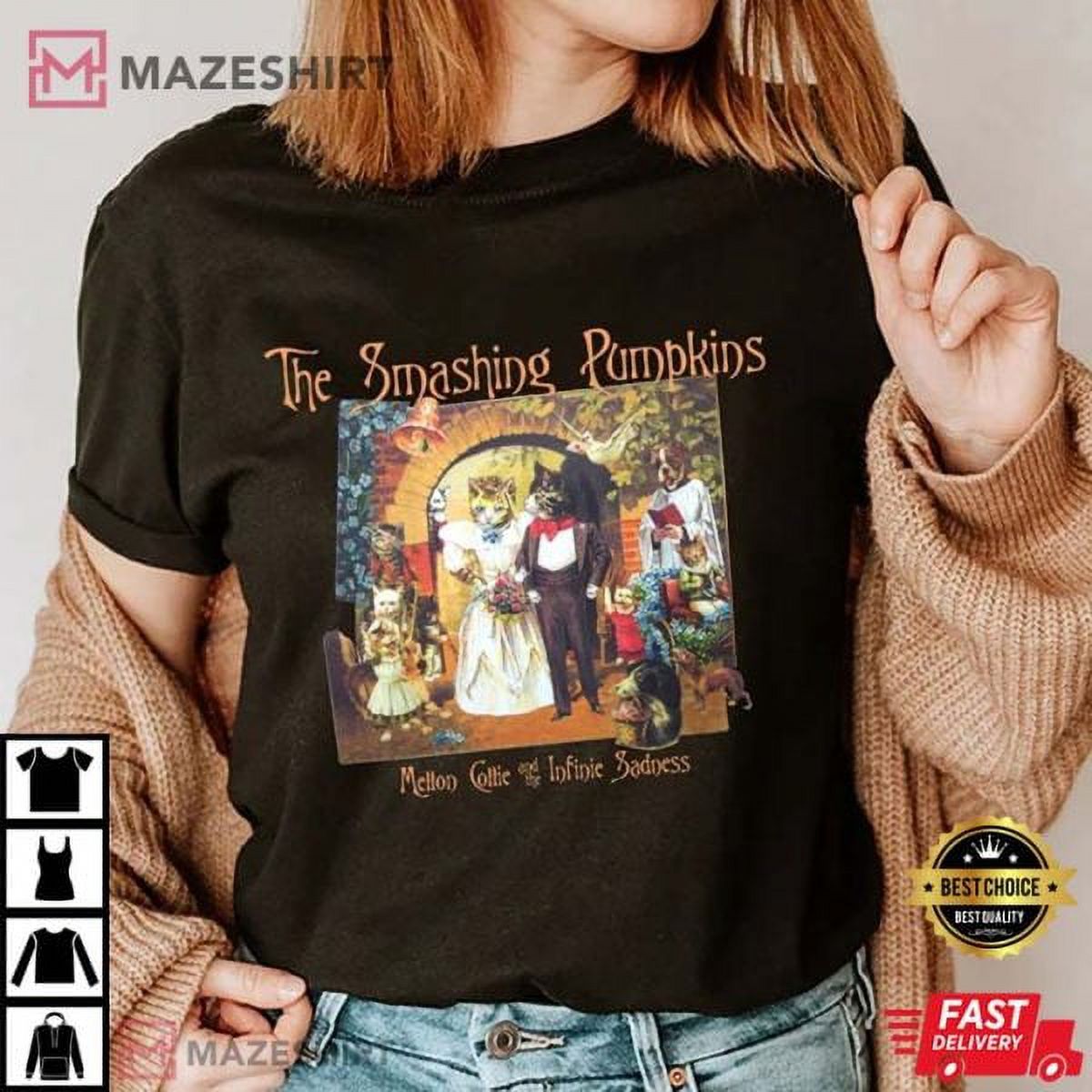 90S The Smashing Pumpkins Mellon Collie & The Infinite Sadness Rock Band TShirt