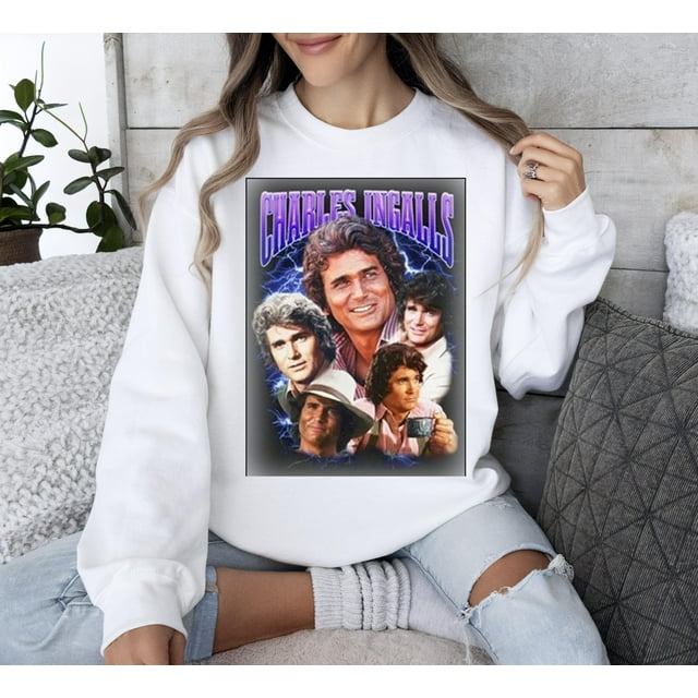 90S Vintage Charles Ingalls Bootleg Sweatshirt, Little House On The