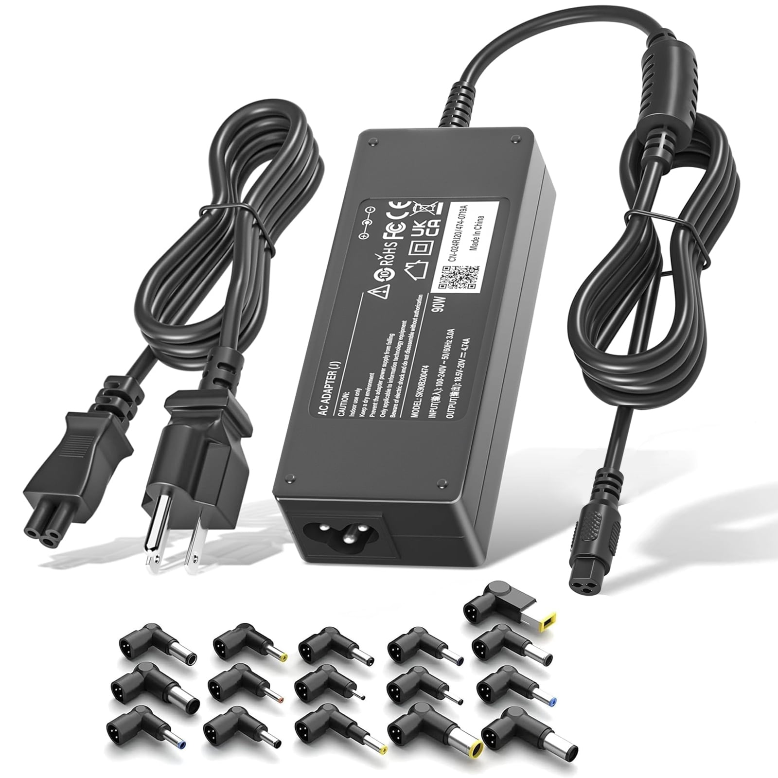 Compact Computer Ac Adapter E ERSY, 90W Universal AC Adapter, 16 Tips, for HP Dell Lenovo - Walmart.com