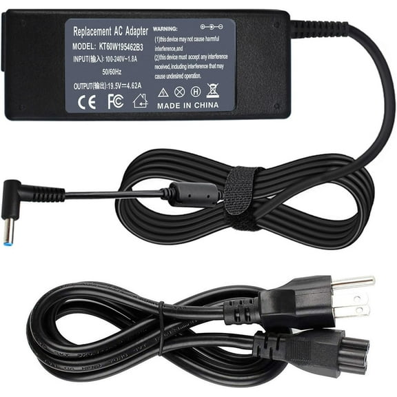 90W AC Charger Fit for HP Pavilion Plus 16t-ab000, 16t-ab100, 16-ab1010nr Laptop Power Supply Cord Adapter