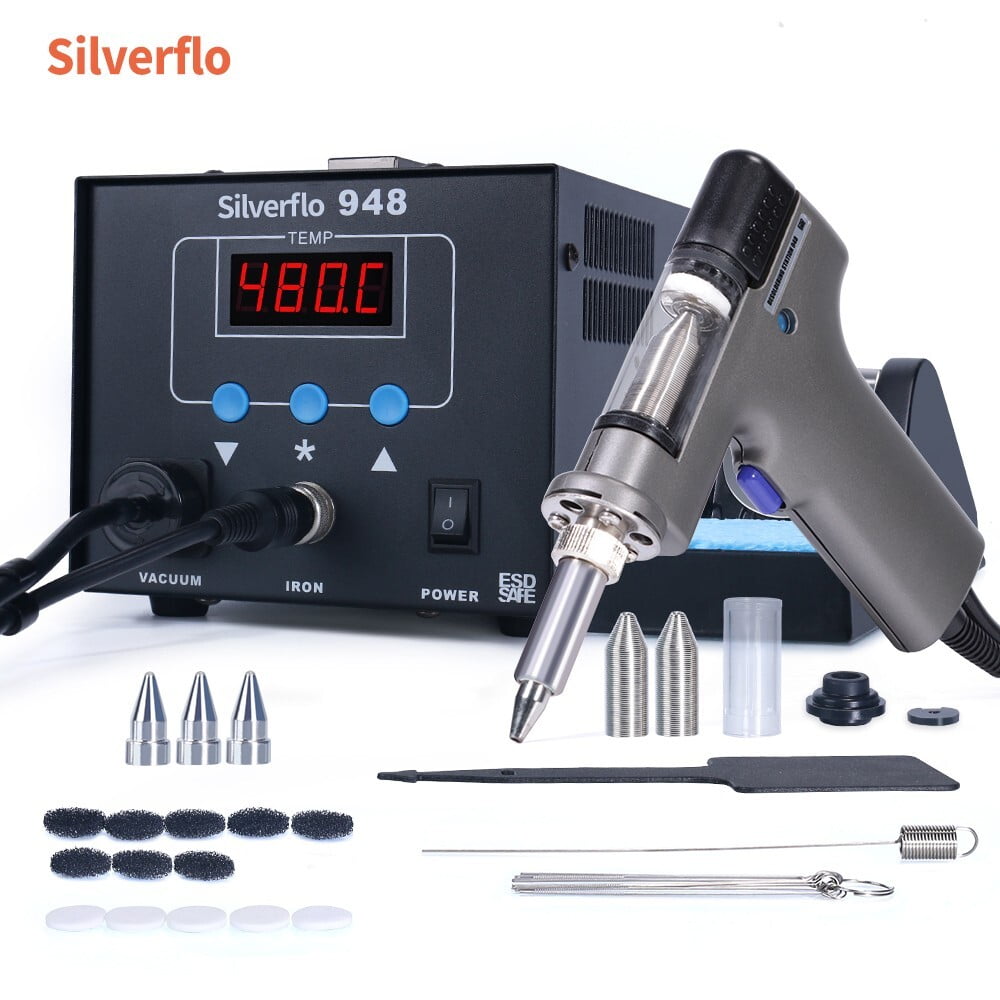 90W Desoldering Station Vacuum Soldering Iron Suction Tin Gun Solder Station Kit