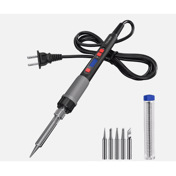 90W Digital Electric Soldering Iron Kit  Adjustable Temperature Solder Gun Welding Tool for Electronics Repair & DIY