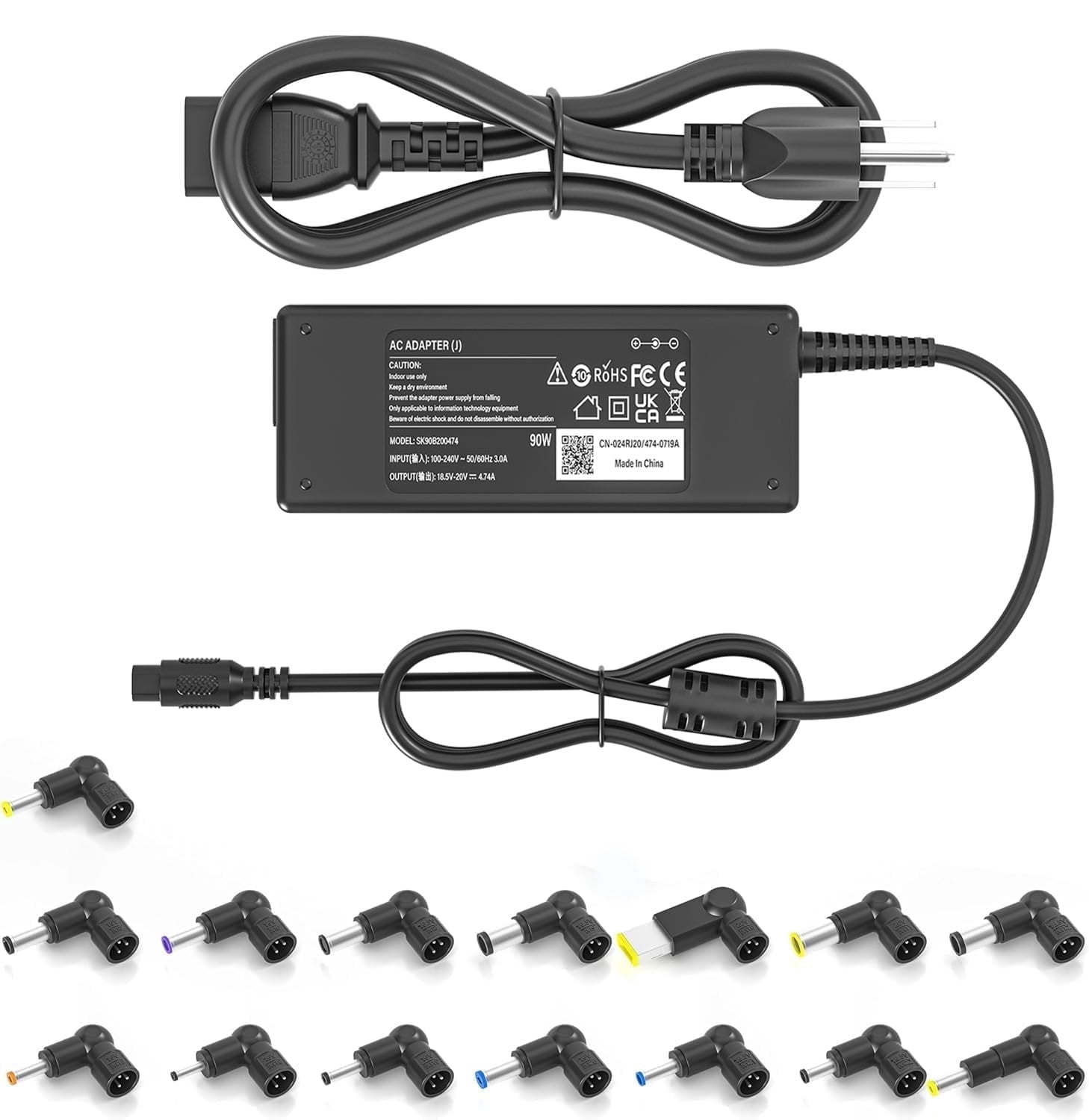 Chargeur Voiture Universel 90W Pour Ordinateurs Portables ASUS HP - 14V à 20V