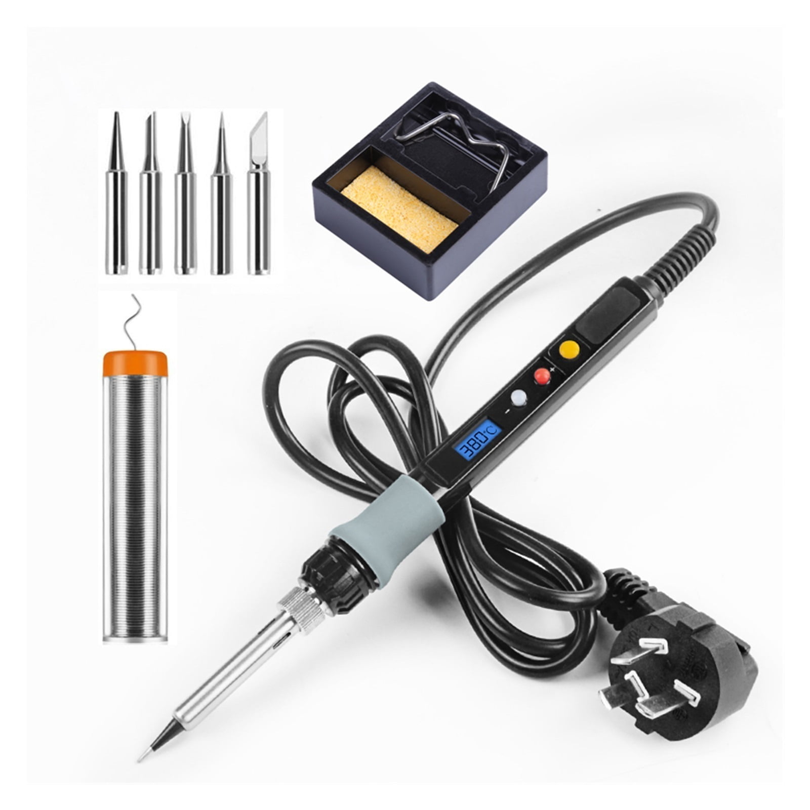 90W Soldering Iron Kit,Adjustable Temperature Electric Solder IronRework Station,Mini Handle Heat Pencil Welding Tools