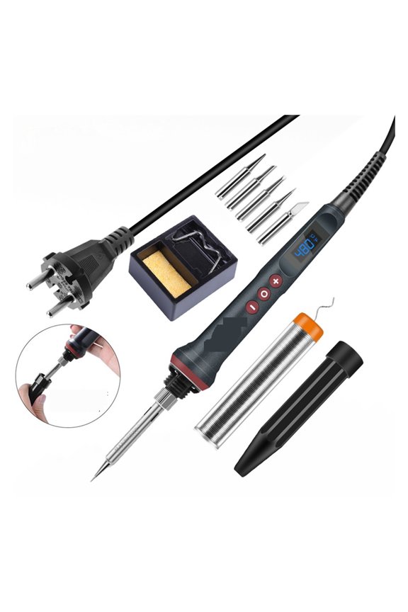 90W Soldering Iron Kit,Adjustable Temperature Electric Solder IronRework Station,Mini Handle Heat Pencil Welding Tools