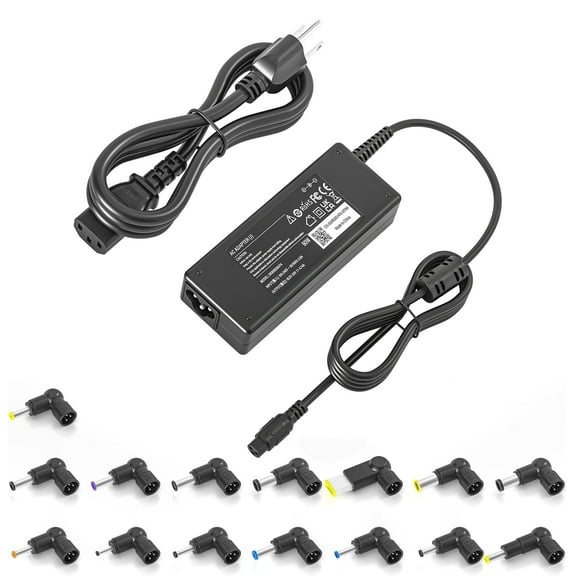 90W Universal AC Adapter Laptop Charger Replacement for Dell HP Acer Asus Lenovo Samsung IBM Fujitsu Gateway Notebook Ultrabook Chromebook Computer Power Supply Cord with 15 Tips
