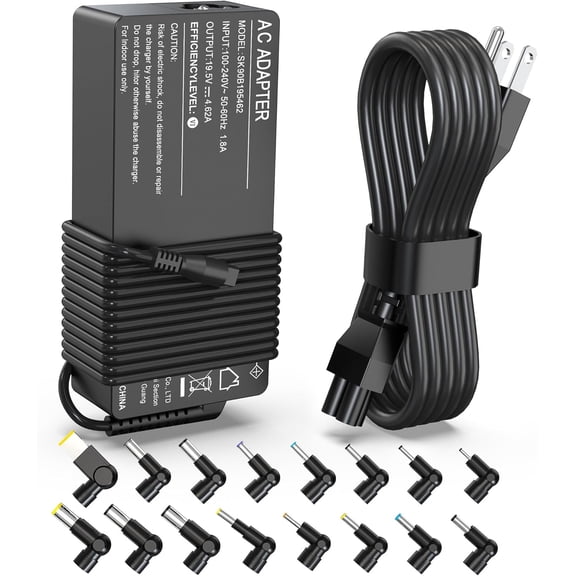 90W Universal Laptop Charger Compatible with Dell HP Lenovo Acer ASUS Fujitsu to Shiba Notebook Ultrabook Universal Power Supply with 16 Tips