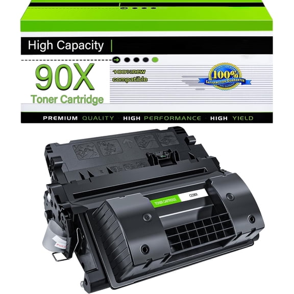 90X CE390X 1-Pack High Yield Compatible 90X Black Toner Cartridge Replacement for HP CE390X 90A Work for LaserJet M602x M602n M602dn M603n M603dn M4555f M4555h M4555fskm Printer