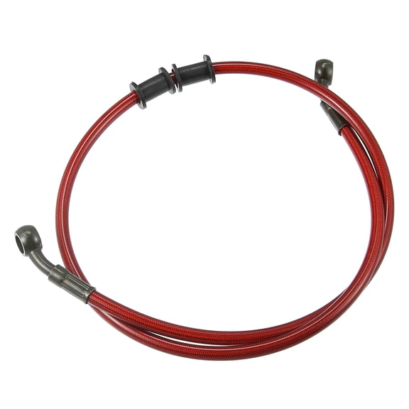 90cm 35.43" Length 10mm ID Motorcycle Hydraulic Brake Line Oil Hose Pipe 28 Stainless Steel Red