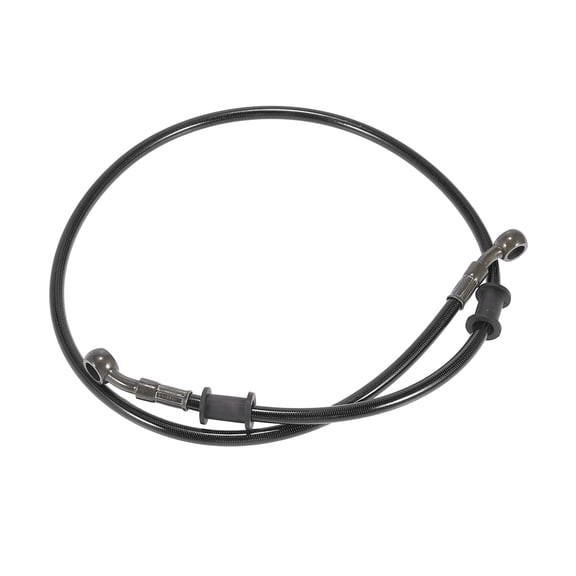 90cm 35.43" Motorcycle Braided Steel Brake Clutch Oil Hoses Line Pipe Clutch Throttle Gas Line Fuel Pipe Black