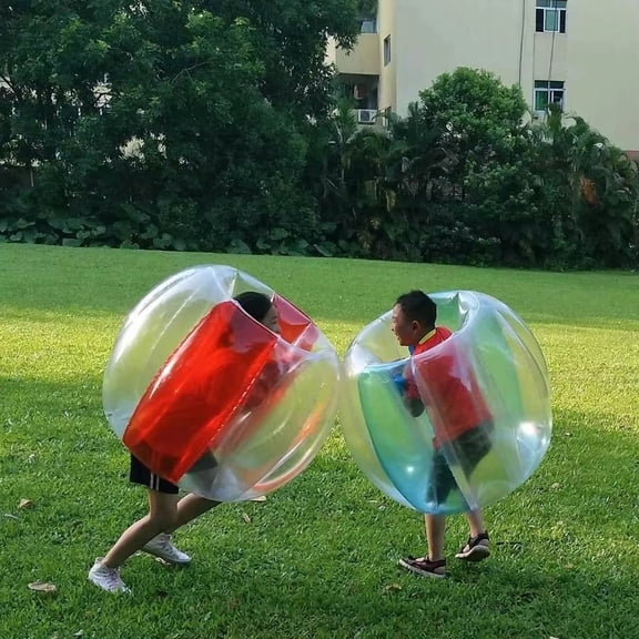 90cm Inflatable Bumper Ball  Outdoor Collision Ball, Lightweight Inflatable Play Ball for Backyard, Beach & Park, Fun Group Activity Game,Red