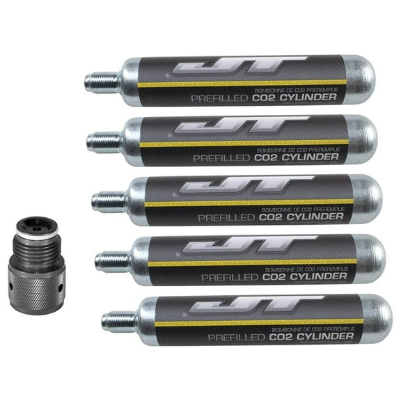 90g Co2 Cylinder Cartridge - 88g Airsource - 90 88 Gram with Adapter for Paintball - 5 Pack