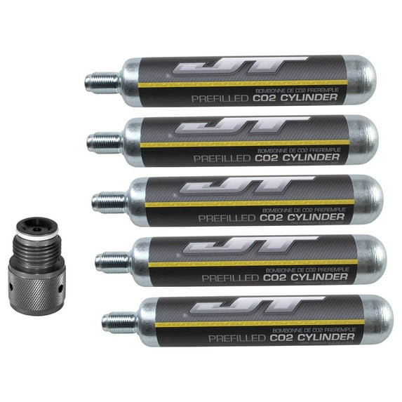 Unbranded CO2 Cylinder Cartridge Paintball Tank with Adapter 5 Pack 90g