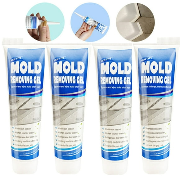90g Mold Remover, Eco Friendly Effective Mold Mildew Cleaner Deep Down Clean Household Chemical Mold Remover for Taps Sinks Windows Shower Kitchen Sinks Walls Tiles-4 Pack
