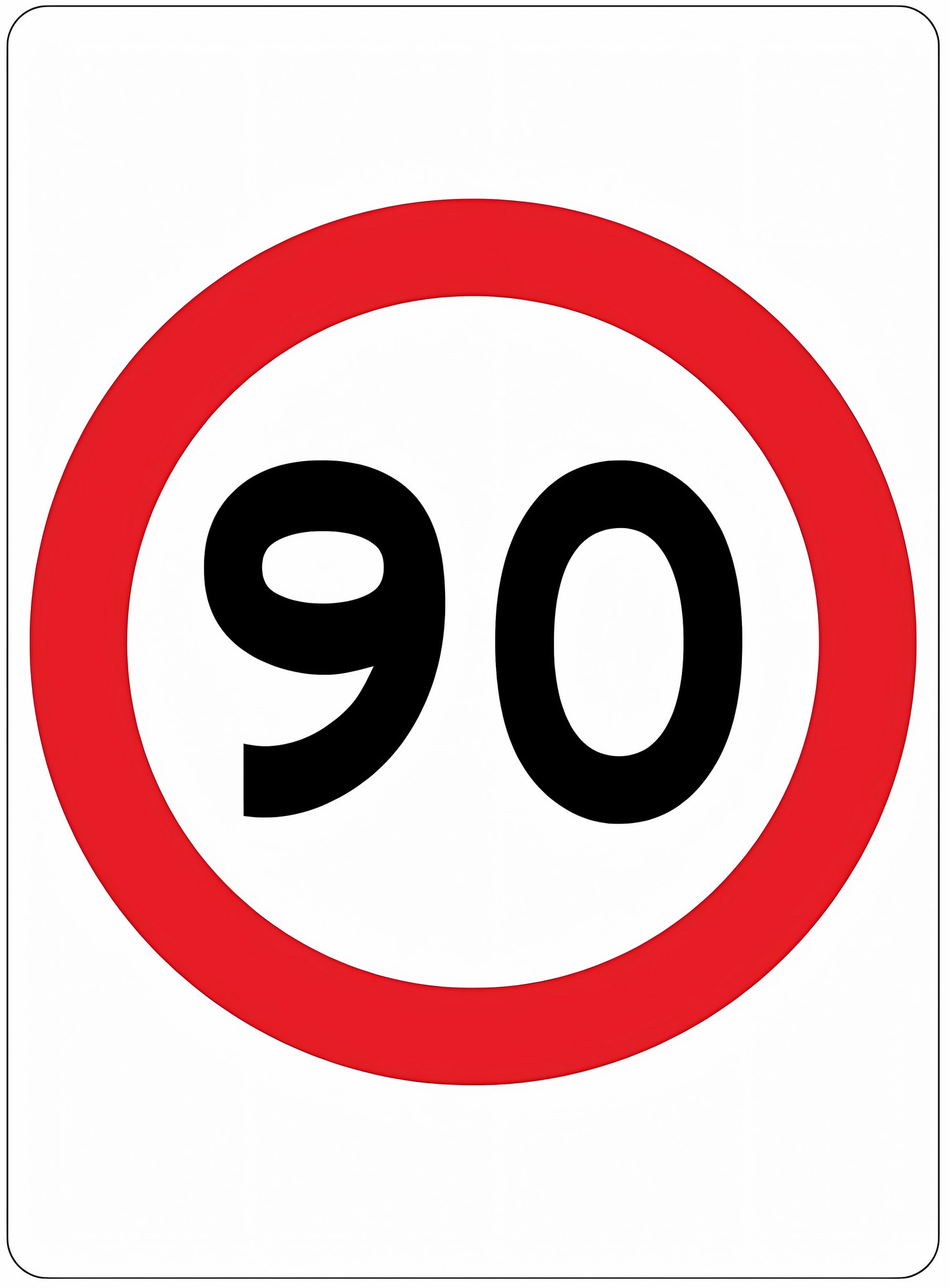 90km Speed Limit Traffic (L7528) Metal Tin Sign - 8