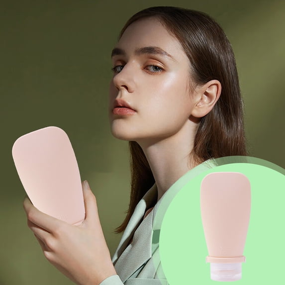 90ml Cosmetics Sample Empty Bottle, Travel Plastic Extrusion Bottle, Flip-Top, for Shampoo Shower Gel, Portable Toiletries Container