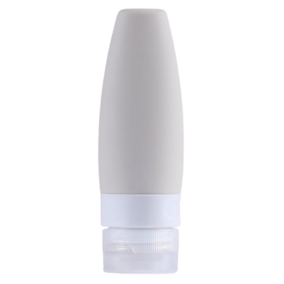90ml Wide Opening Lotion Bottle, Leak Proof Portable Shampoo Soap Dispenser For Travel, Easy Fill Silicone Container (Light Ashy)