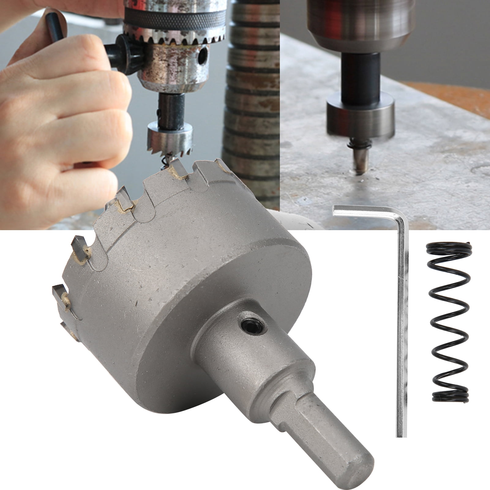 Carbide Spring 90mm Carbide Hole Saw, Metal, Steel, Aluminum, Industrial Drill Bit Kit ...