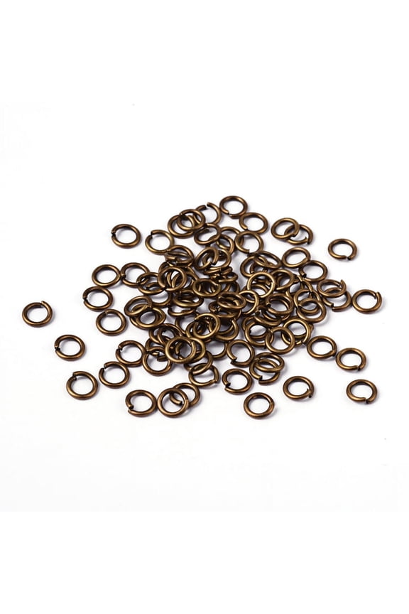 90pcs Antique Bronze Brass Jump Rings Cadmium Free & Lead Free Open Jump Rings 18 Gauge 6x1mm Inner Diameter: 4mm