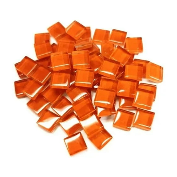 90pcs (Approx. 80g/2.82oz) 1cm Square Glass Mosaic Tiles DIY Mosaic Craft Materials for Fun Handmade Glass Mosaic Stones