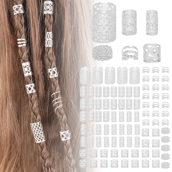 90pcs DIY Hair Accessories Hollow Extensions for Dreadlocks Stylish Barrettes for Unique Hairdos
