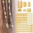 thumbnail image 1 of 90pcs DIY Wig Accessories Mesh Hair Extensions Hollow Barrettes for Dreadlocks Styling and Unique, 1 of 5