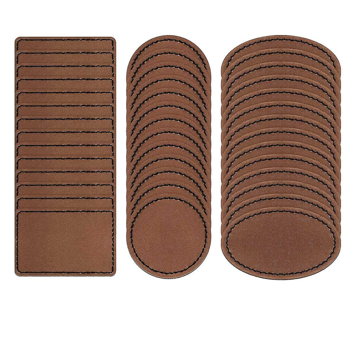 90pcs Faux Leather Blank Hat Patches Iron in Faux Leather Rustic Faux ...