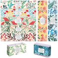 thumbnail image 1 of 90pcs Flower Wrap Tape 9 Styles Cartoon Flower Leaves Soap Paper Labels Crafts Wrapper Sleeves Covers Vertical Tags Soap Paper Tape Band for Handmade Soap Lotion Bars Bath Gift Wrapping, 1 of 9