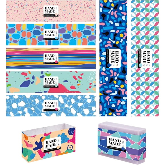 90pcs Graffiti Wrap Tape 9 Style Vibrant Color Paper Labels Crafts Wrapper Sleeves Covers Vertical Tags