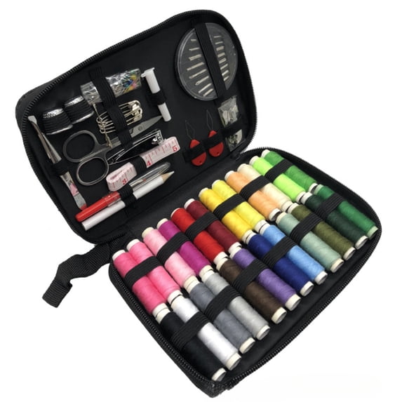 90pcs Portable Multifunctional Sewing Tool Set,A Complete Sewing And Repairing Tools Including Thread,Needle,Scissors,Buttons And Accessories - Suitable For Beginners With Travel Sorting Bag