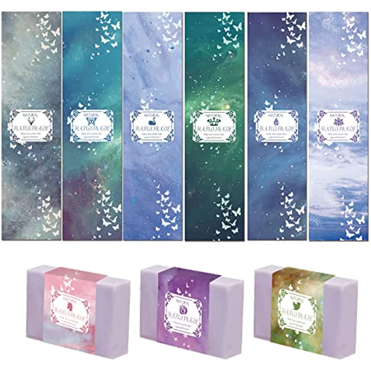 90pcs Starry Sky Wrapper 9 Styles Handmade Sleeves Covers Tape Soap ...
