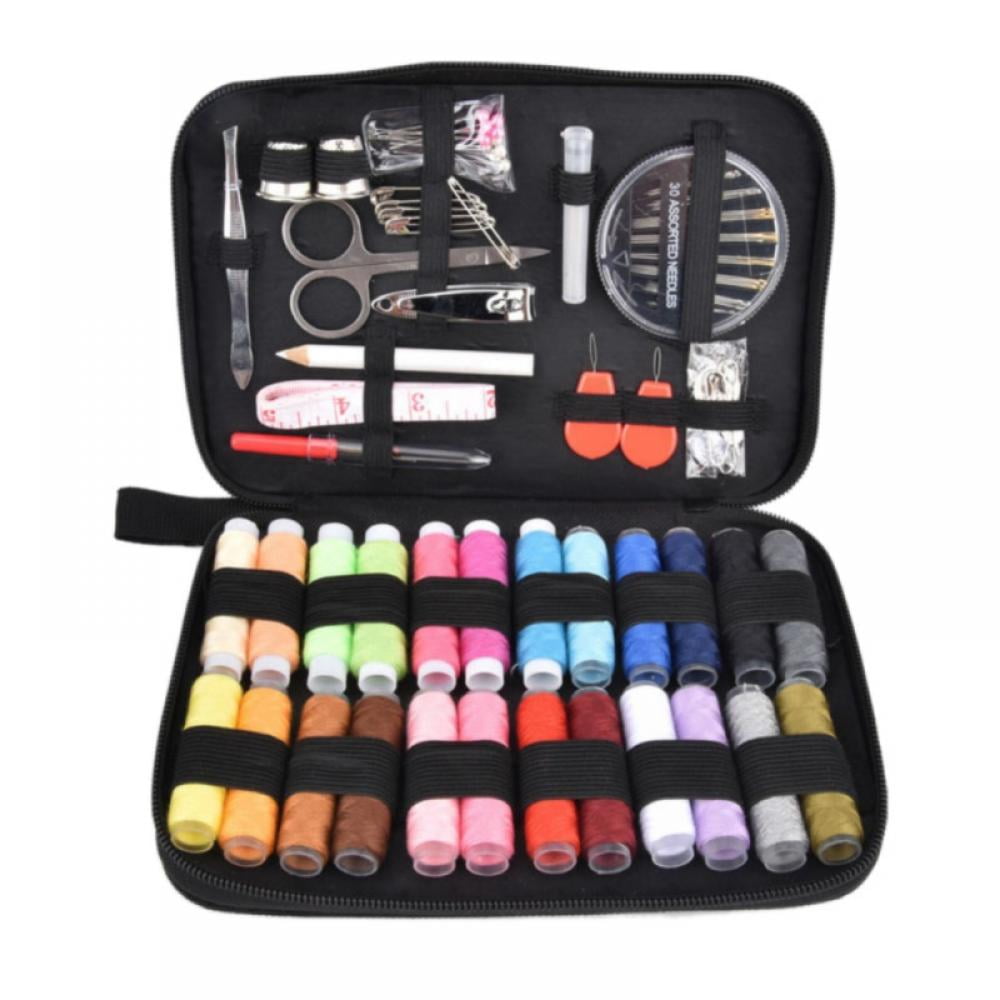 Black and Friday Deals BKFYDLS Portable Travel Sewing Box Kit Thread  Needles Mini Case Plastic Scissors Outdoor Hot Set ,Sewing Accessories on