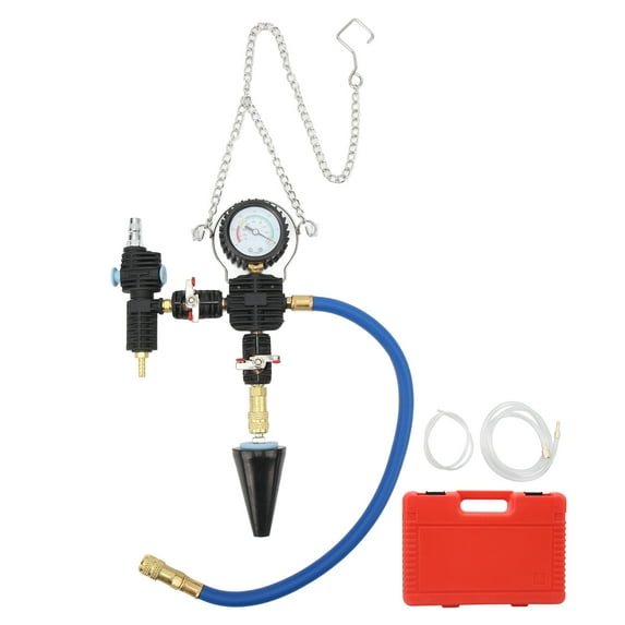 90psi Gauge, Flexible Hose, Radiator Pressure Tester for All Vehicles Universal Coolant Refill Kit