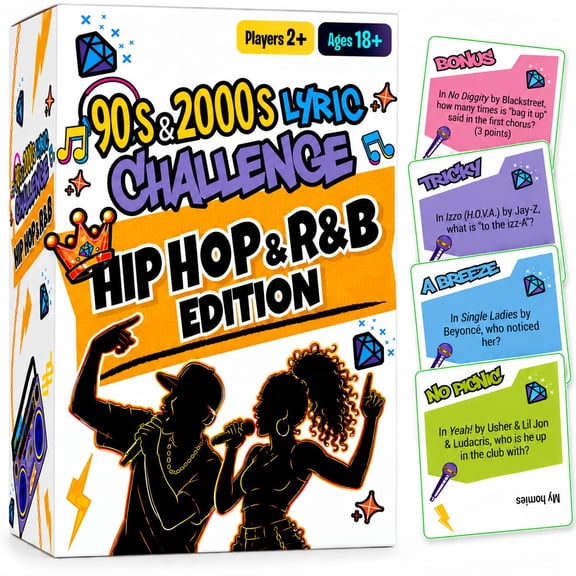 90s & 2000s Hip Hop & R&B Finish the Lyrics Game - Music Trivia Game for Adults