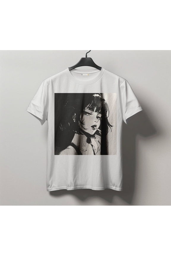 90s Anime Girl T-Shirt Alt Anime Clothes 90s Anime Grunge Aesthetic Pastel Goth Japanese H